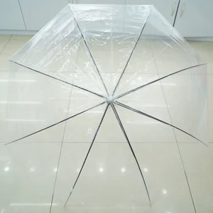 MeiJi Yiwu Design Wholesale  cheap pvc custom printing rain straight fashion transparent clear umbrella
