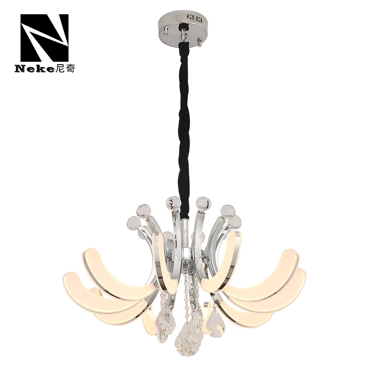 Guzhen Manufacturer modern crystal indoor living room dinning room led light chandelier