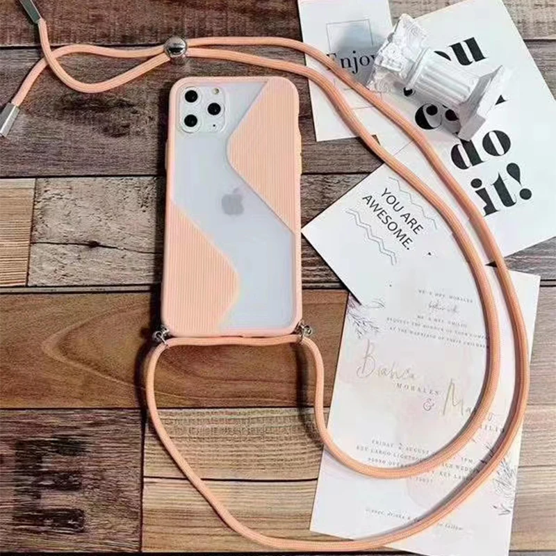 

Crossbody Necklace Mobile Cell Phone Case For Apple Iphone 11 Pro Max X Xs Strap Cord Chain Lanyard Necklace for iPhone, Multi option
