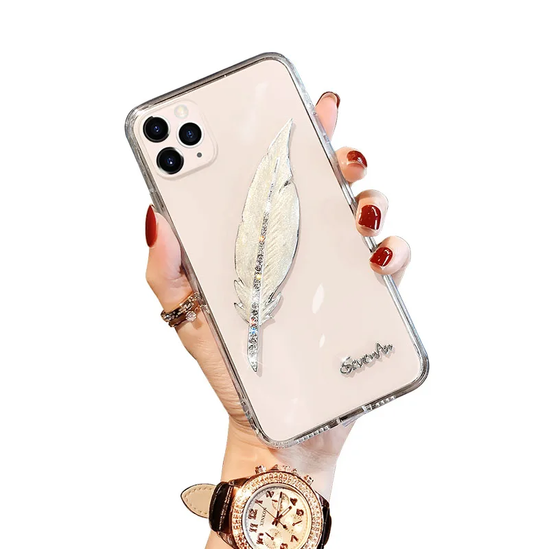 

Own design transparent protective biling phone case for iphone 12 11 x xr xs max 7 8 case tpu pc 2 in 1 high quality back cover