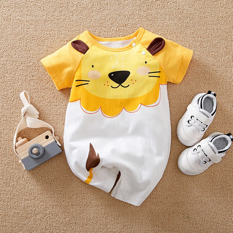 

wholesale summer short sleeve newborn knit cotton onesi baby boys babi girls jumpsuit clothes rompers