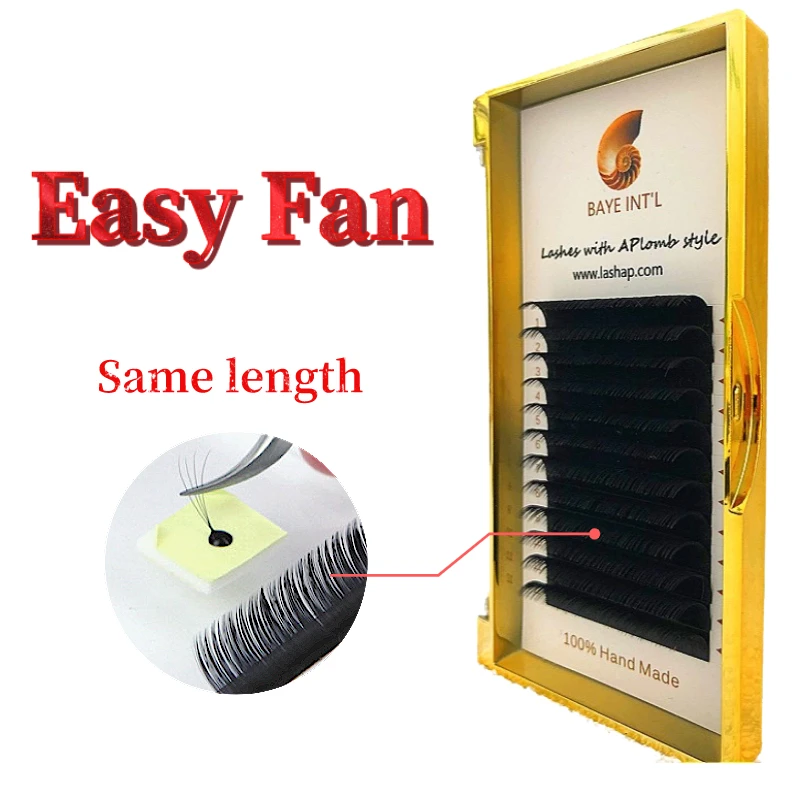 

free sample natural bulk false eyelashes extensions eyelashes easy fan extension professional kits with golden box, Natural black