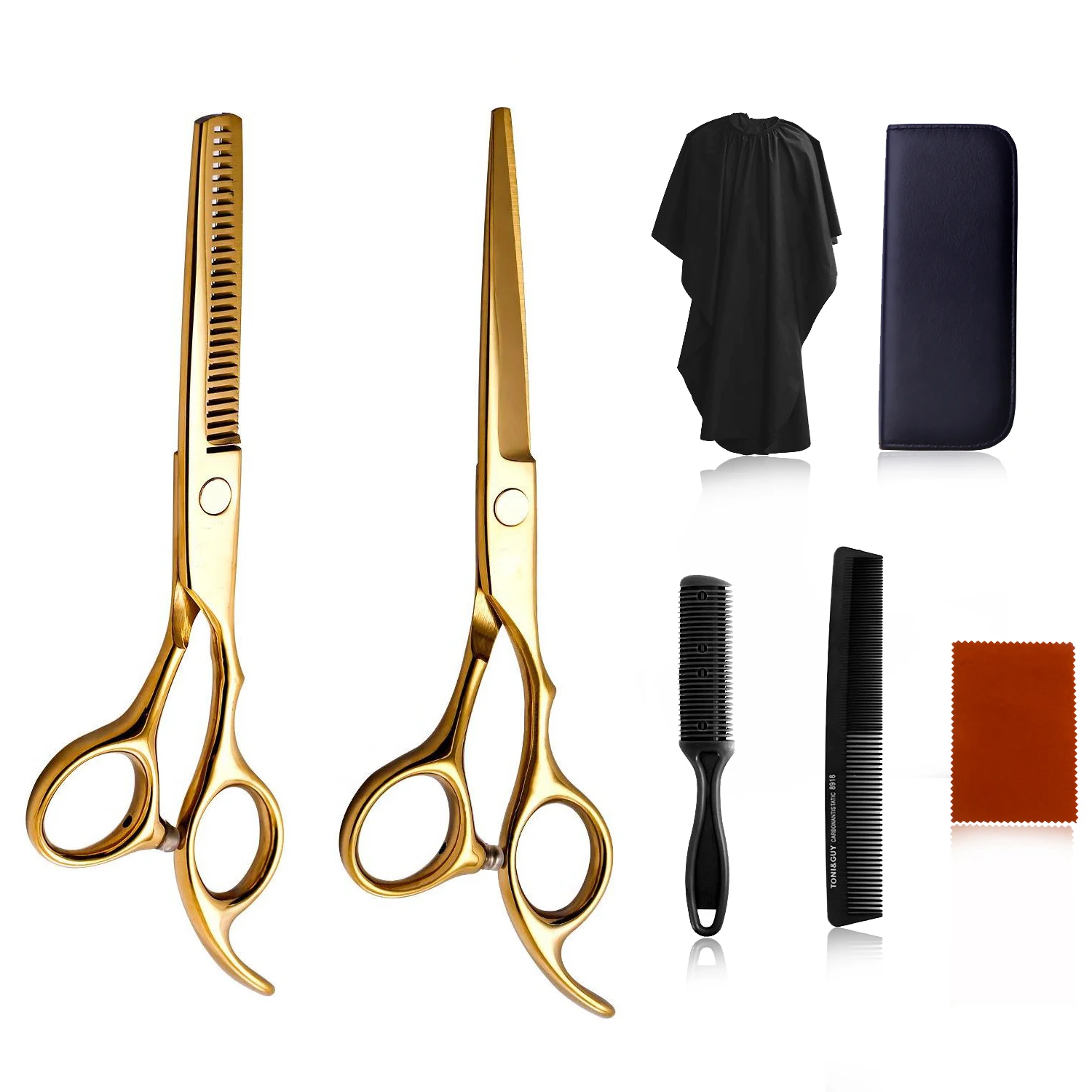 

High quality Hairdressing carding Scissors Set professional barber scissors