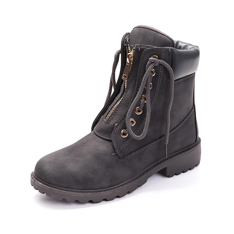 

Autumn Plus Size Pink Boots Detachable Zipper Women Ankle Boots Two Wearing Styles Fashion Boots Botas Mujer, Black yellow pink deep-grey light-grey