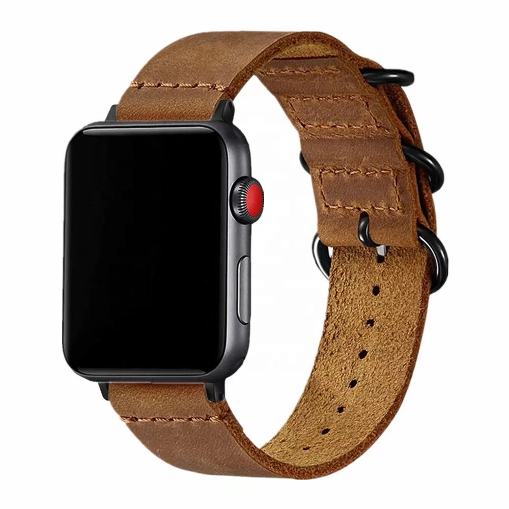 

Retro Cowhide Genuine Leather Strap For Apple Watch Band 38 40 42 44mm