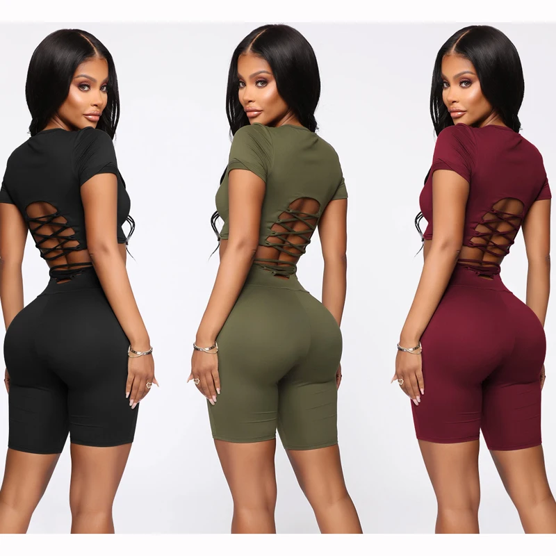 

FS2517A 2020 summer new style women crop tops and shorts
