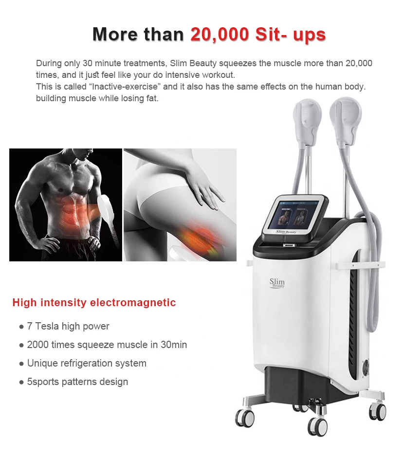 Factory price High Energy Focused Electromagnetic ems Wave ems sculptor Muscle Density Increase hiemt for Gym and Salon