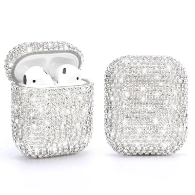 

Super Factory Airpod pro Bling diamonds Cases For Air Pod 1&2 Protective Cover airpod case luxury use for iphone earbuds cases, Picture