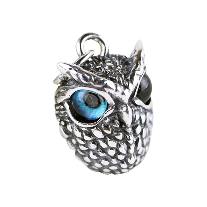 

S925 Sterling Silver Vintage Thai Silver Fashion Earrings for Women Owl Animal Earrings and Pendant Retro Punk Style Jewelry