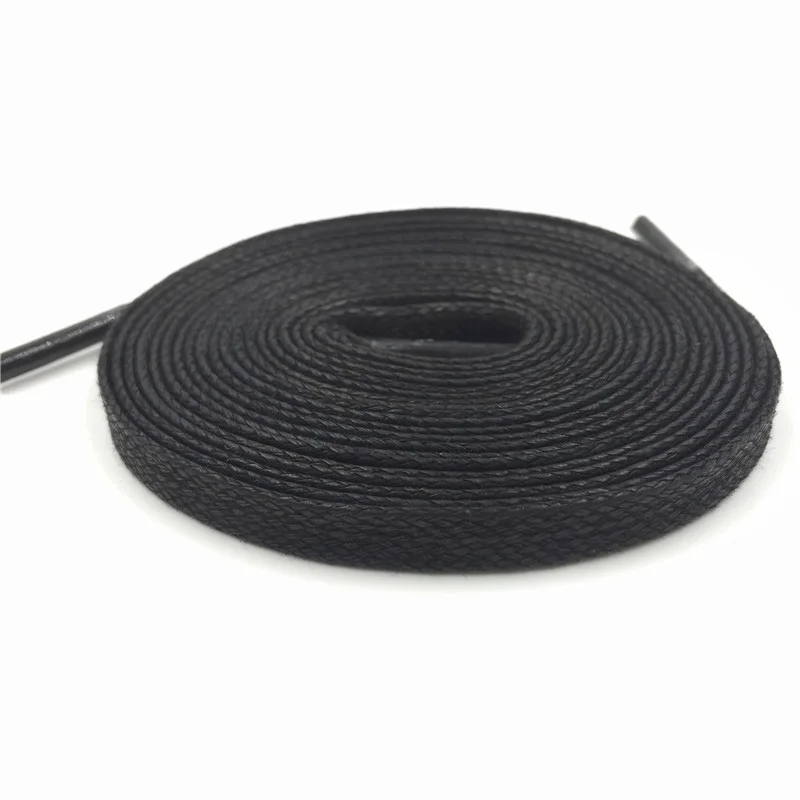 

Weiou Flat waxed cotton boot laces shoe laces bootlaces for Basketball lacet, Any colors supported,support pantone color