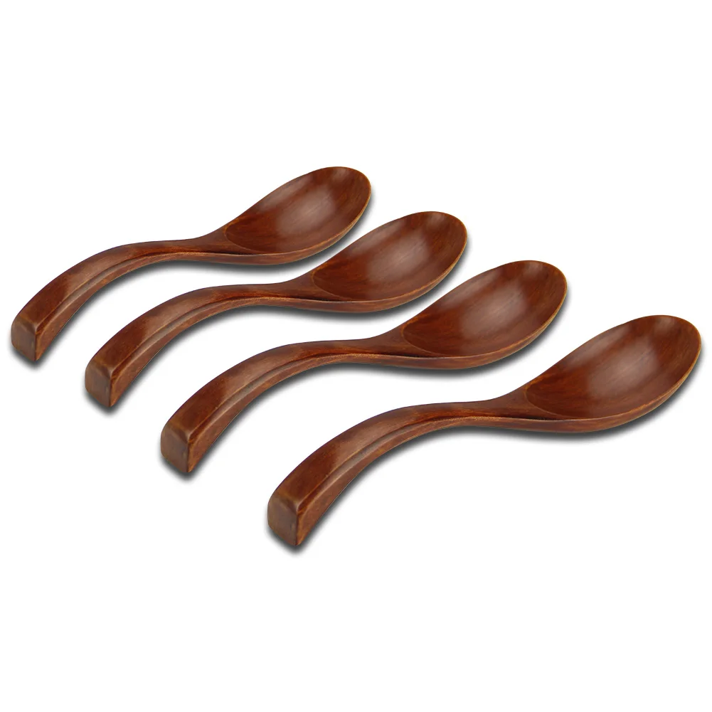 

Curved Handle Wooden Soap Spoon Natural Wood flatware Kitchen Accessories