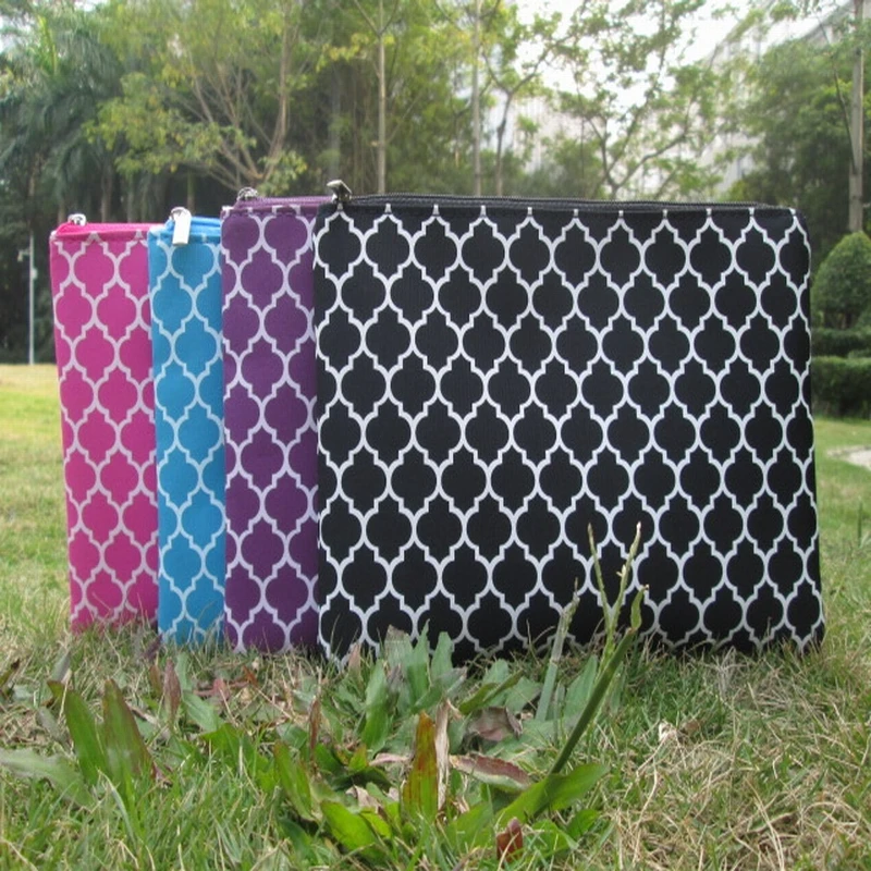 

DOMIL Blanks Large Quatrefoil Cosmetic Bags Clover Pencil Case Coin Purse