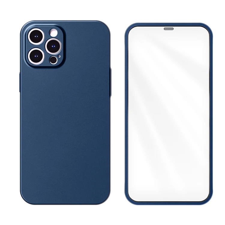 

Slimoro for iPhone 11 12 13 Pro Max Shockproof Clear Case with tempered glass for iphone Screen Protector Combo, Multi color for choose