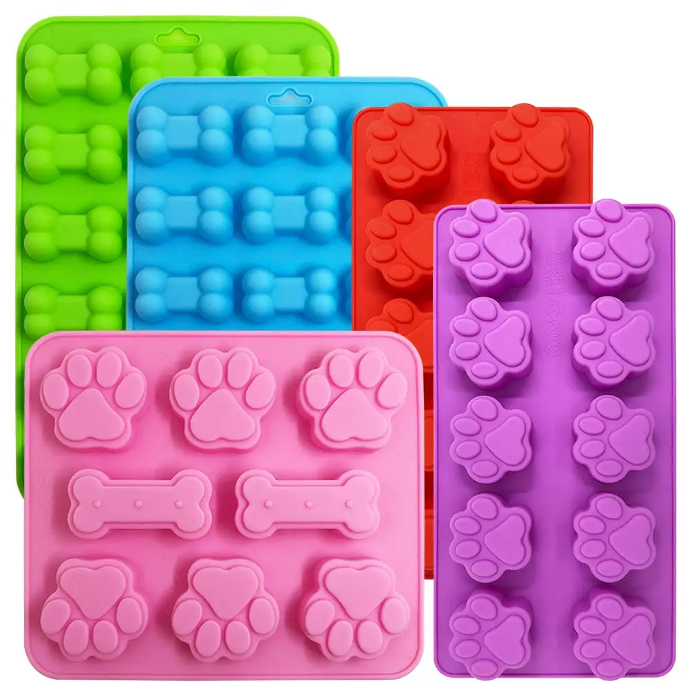 Puppy Dog Paw And Bone Silicone Baking Molds,Wholesale Ice Cube Trays