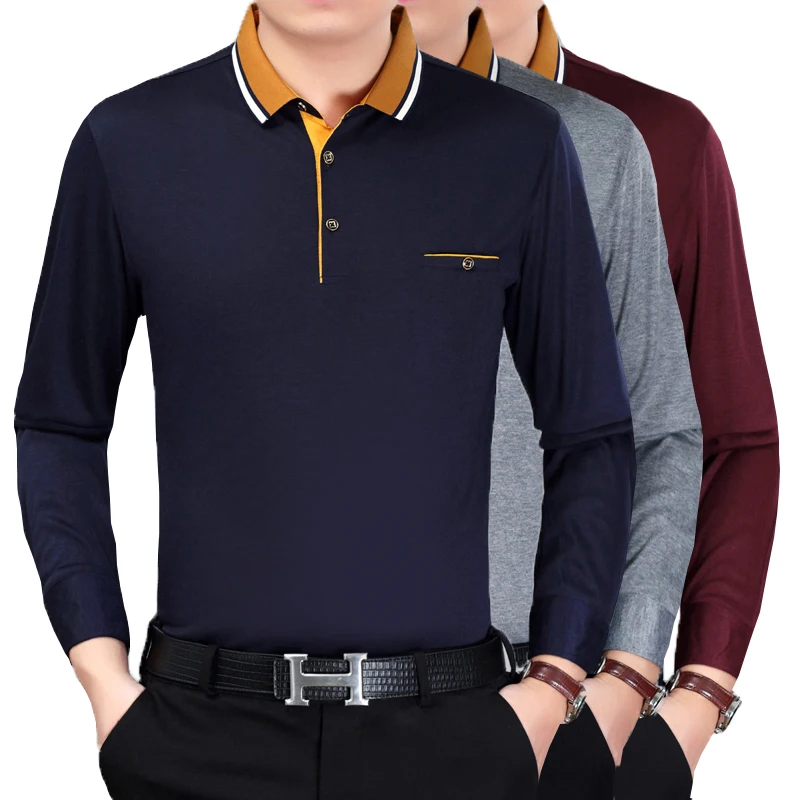 

2021 Latest Design Cheap Plus Size Slim Fit Classic Plain Cotton Long Sleeve Men T-shirts