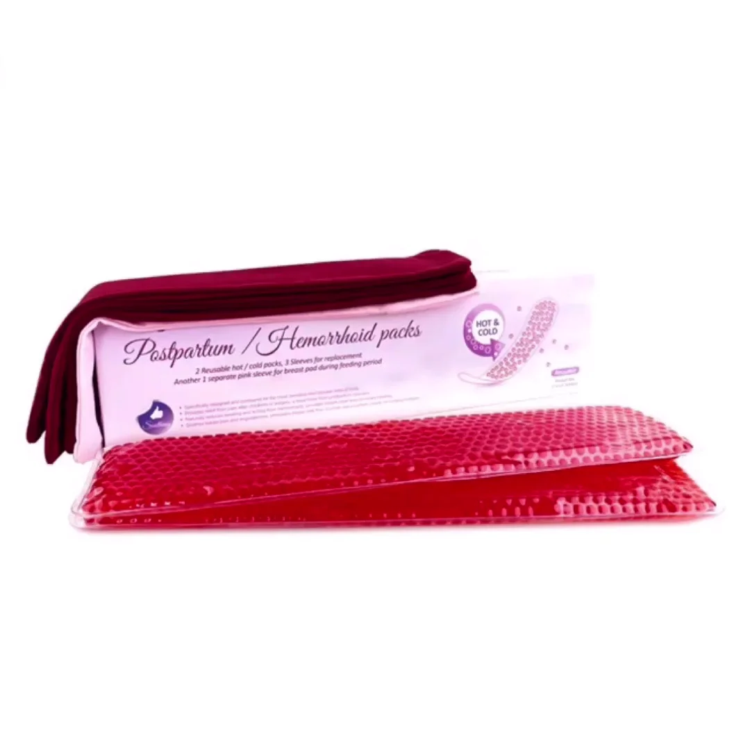 Reusable Perineal Ice & Heat Packs With Washable Sleeves For Postpartum