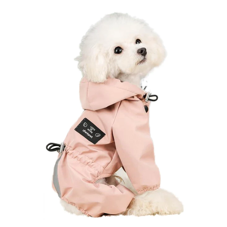 

Dog Raincoat Hooded Slicker Reflective Rain Coat Jacket for Small Medium Large Dog, Blue, pink