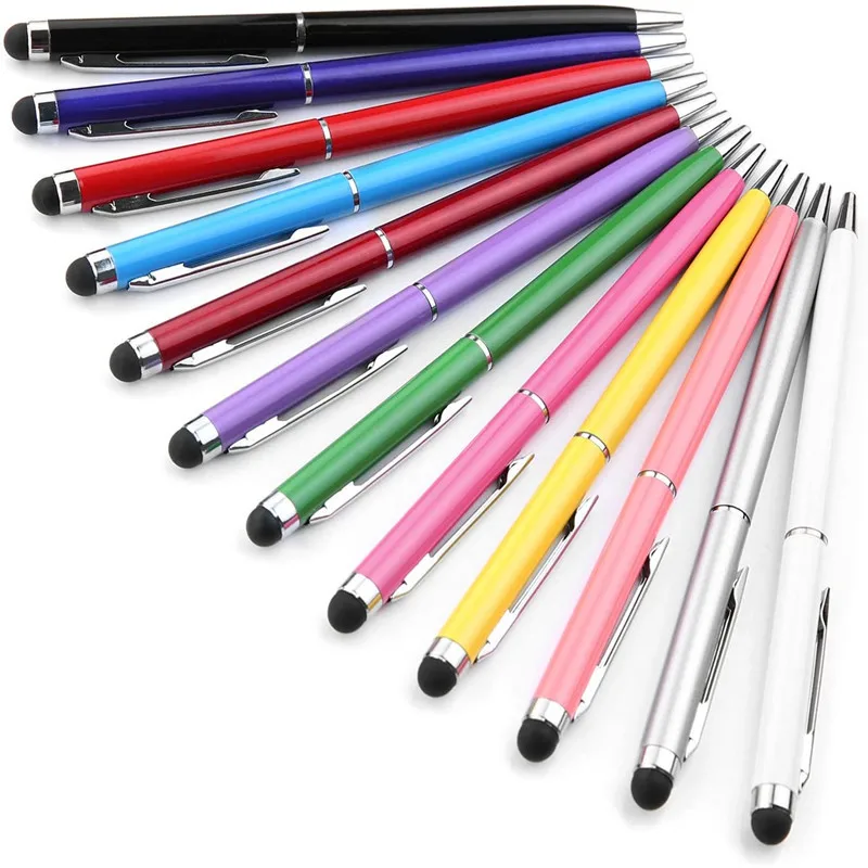 

2 in 1 New Design Colorful Your Logo Metal Capacitive Stylus Touch Ballpoint Pen