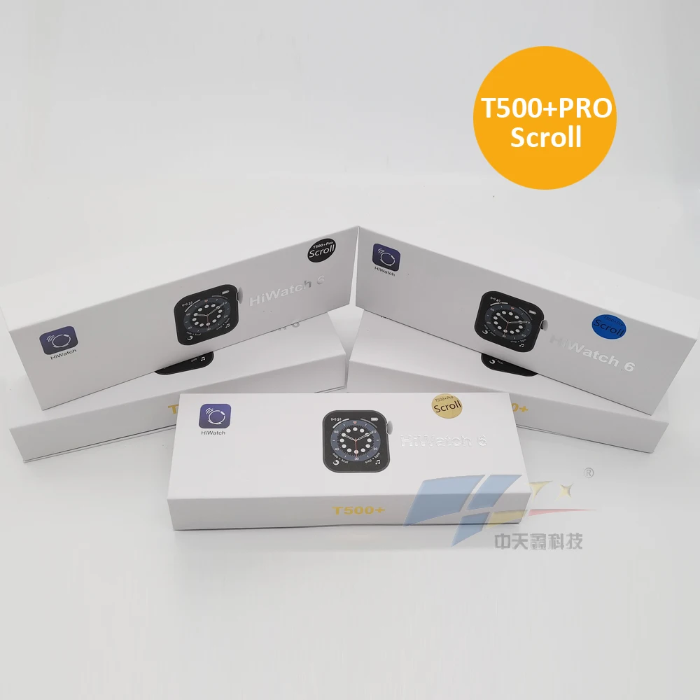

2021 New Smart Watch T500+Pro watch6 1.75inch Full Touch Screen Waterproof Heart Rate Smartwatch PK T500 W26, Black/blue/white/red/yellow/pink