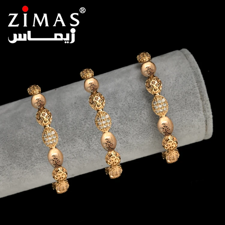 

Dubai gold plated cuff bangle wholesale gold filled cubic zircon bracelet 2021 new arrival bangle custom chain, Gold color
