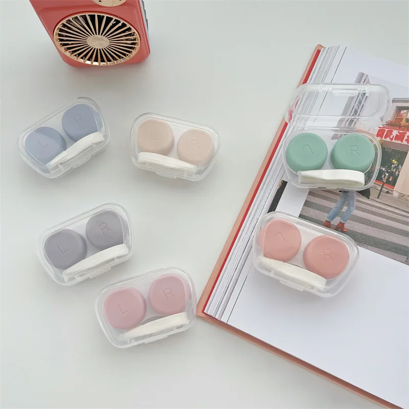 

Cosmetic contact lens box portable plastic contact lens case