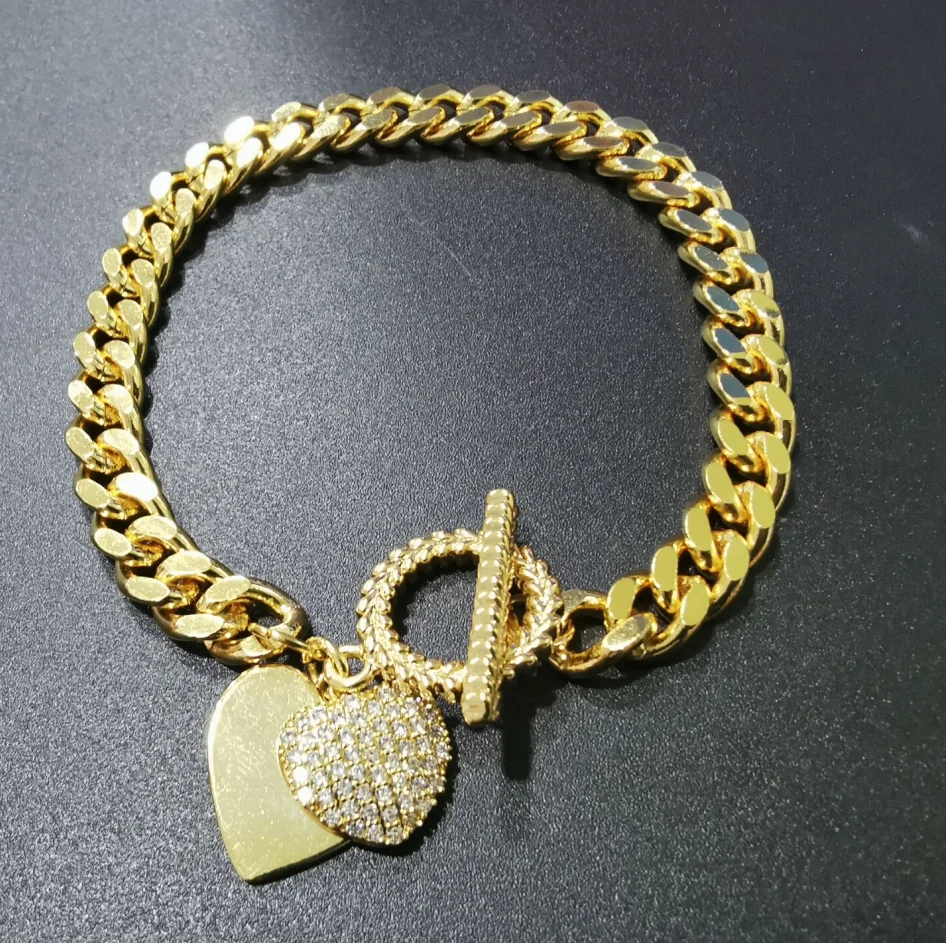 

gold plated stainless steel women jewelry accessories designer charm bracelet