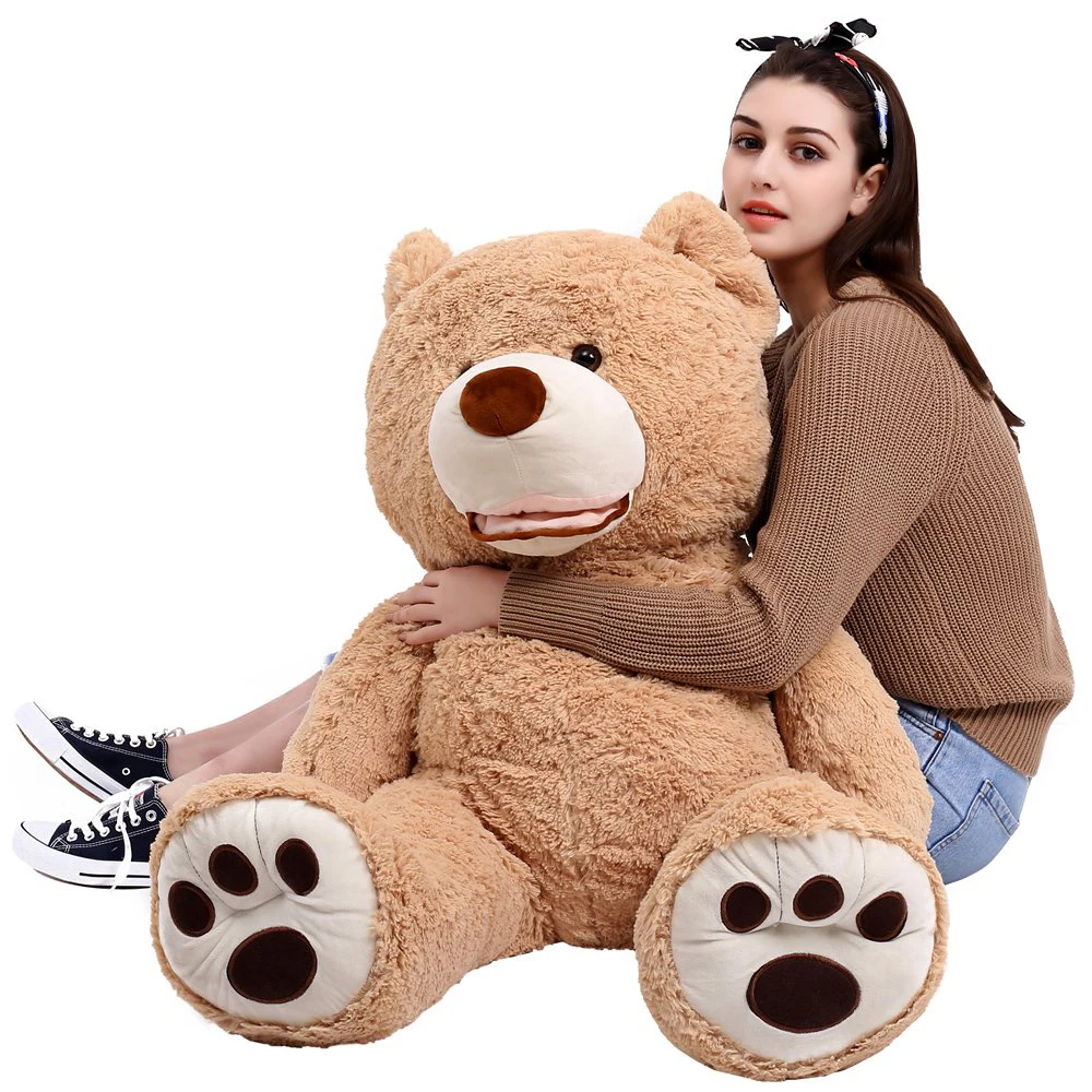 

Plush Toys Lovelyunstuffed America Bear Skin Big Plush Animal Toys Without Cotton 340cm Fashion Doll Children Gift Niuniu Daddy, Dark brown,white,light brown