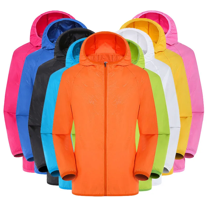 

Outdoor Sports Coats Men Women Hiking Jacket Waterproof Quick Dry Camping Hunting Clothes Anti UV Windbreaker, Customized color