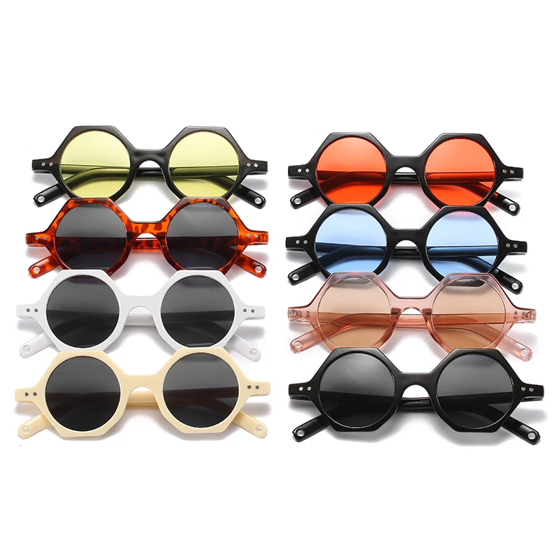 

2021 new retro polygonal sunglasses women personality rice nail ocean piece sunglasses on Amazon, Custom color