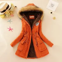 

Fashion Winter Warm Coat Women Long Parkas Faux Fur Hooded Overcoat Jacket