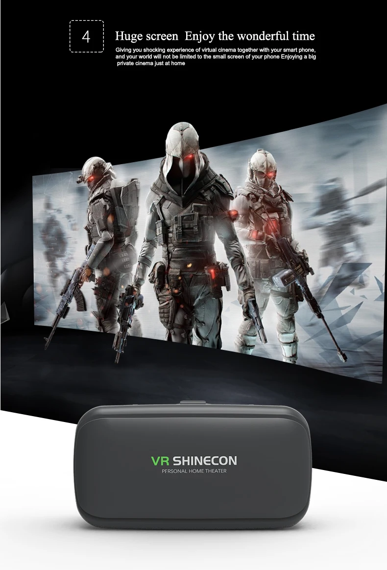 VR Glasses and Virtual Reality Headset for Smart Phones VR Game
