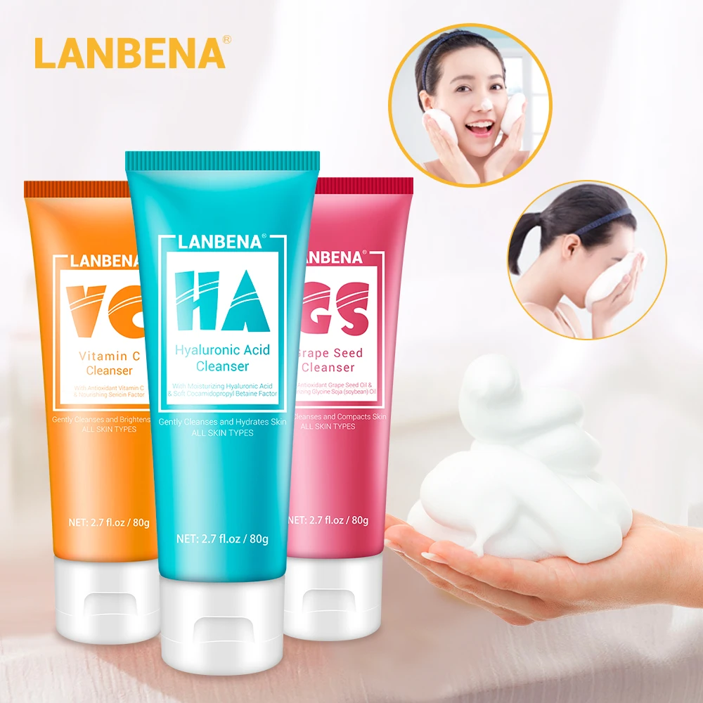 

LANBENA women foaming face wash facial cleanser series