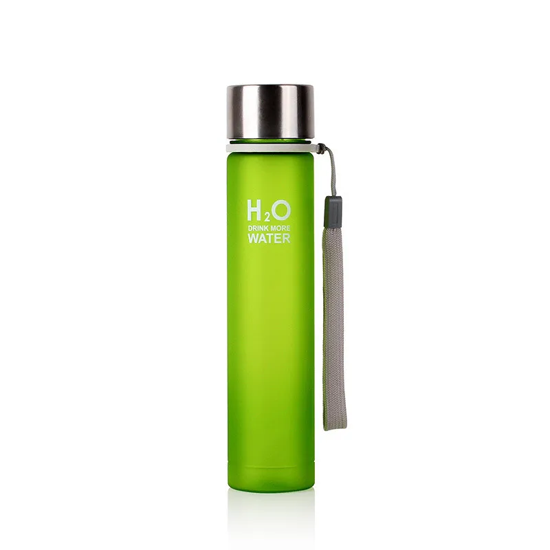 China factory price colorful frosted  plastic  bottle water bottle portable