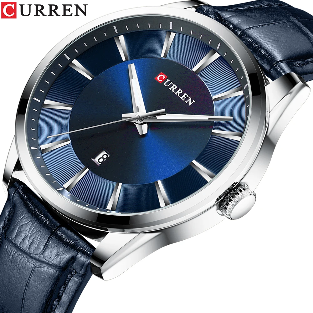 

CURREN 8365 Sport Men Watch Top Luxury Brand Military Army Business Waterproof Male Clock Genuine Leather Quartz Man Wristwatch