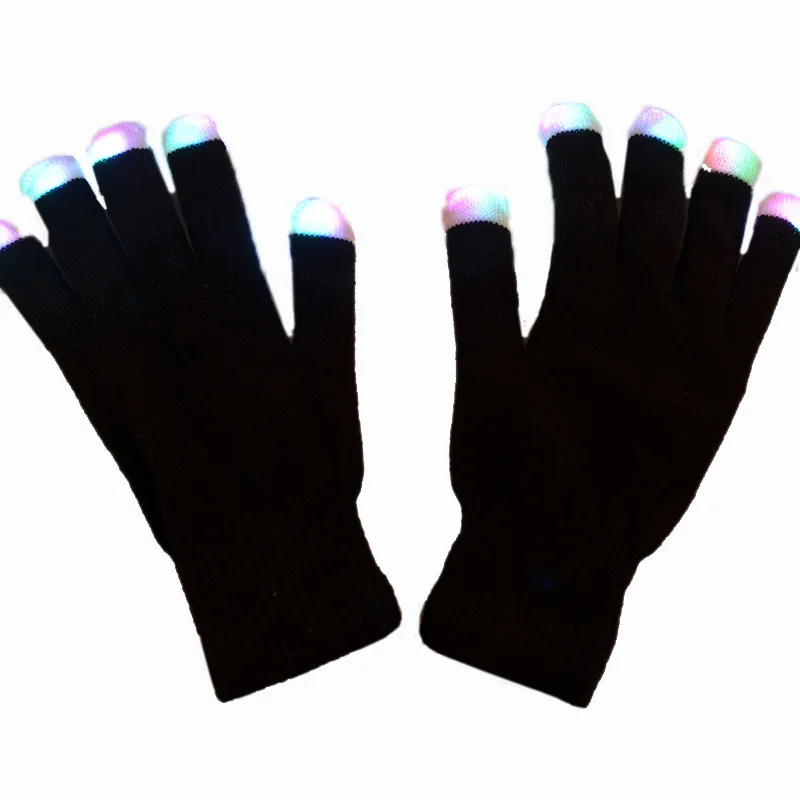 
DDA607 Popular Acrylic Thick Winter Mitten Full Finger Colorful Luminous Warm Glove Knitted Touch Screen Led Lights Flash Gloves  (1600091887670)