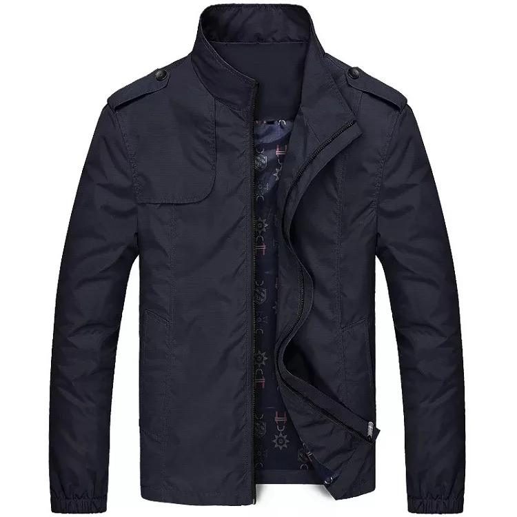 

Men's Stand Collar Thin Jackets Casual Plus Size Windbreaker Coats