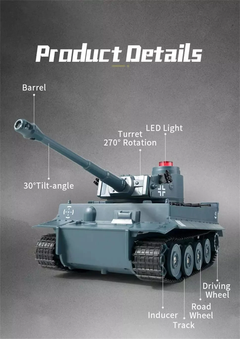 JJRC Q85 Mini RC Tank Car Model 2.4G Remote Control Programmable Crawler Tank Car Sound Effects Military Tank 1/30 Toys