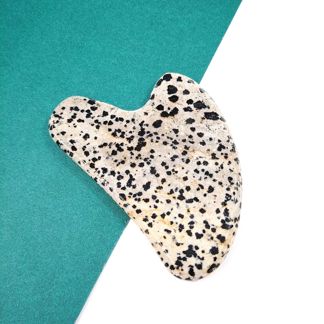 

Wholesale heart dalmatian Jasper Face Massage Anti Aging Massage Natural gua sha