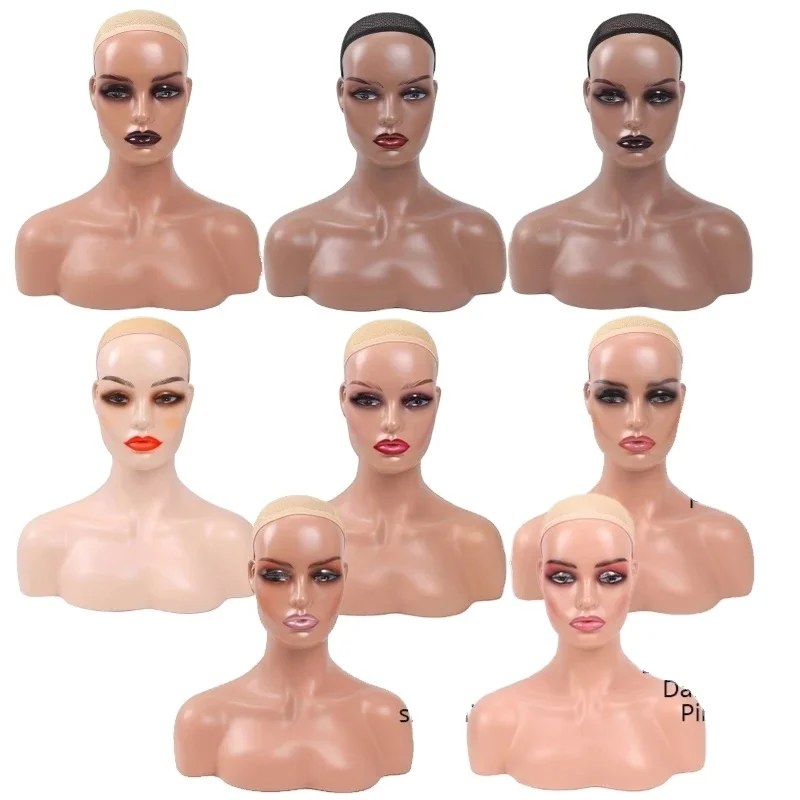 

Hot selling wig display clothes plastic wig female mannequin head with shoulder