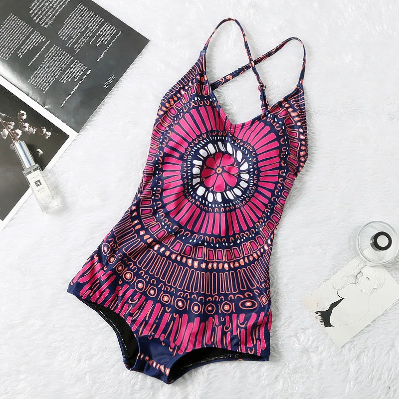 

Hot Spring Wear For Women Swim Suit With Round Neck And Low Back Summer Swimsuit