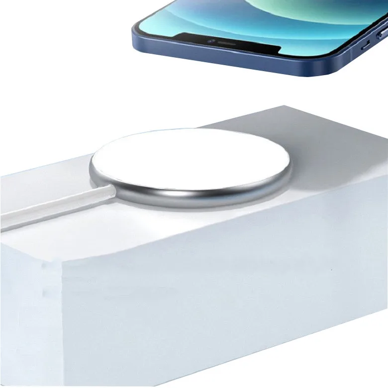 

2021 Top Sale Magnet Mobile Phone Accessories Usb Magnetic 15w Qi Wireless Charger For Apple Iphone12 13, Black silver blue green red