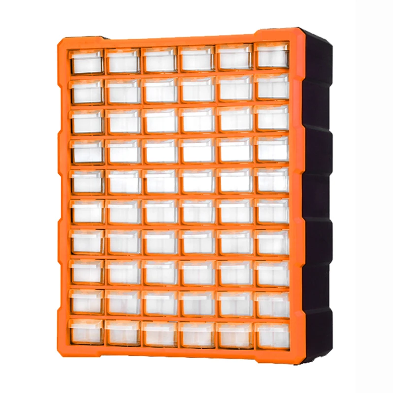 

60 drawers adjustable wallmount PP plastic parts storage box hardware and craft cabinet, Customized