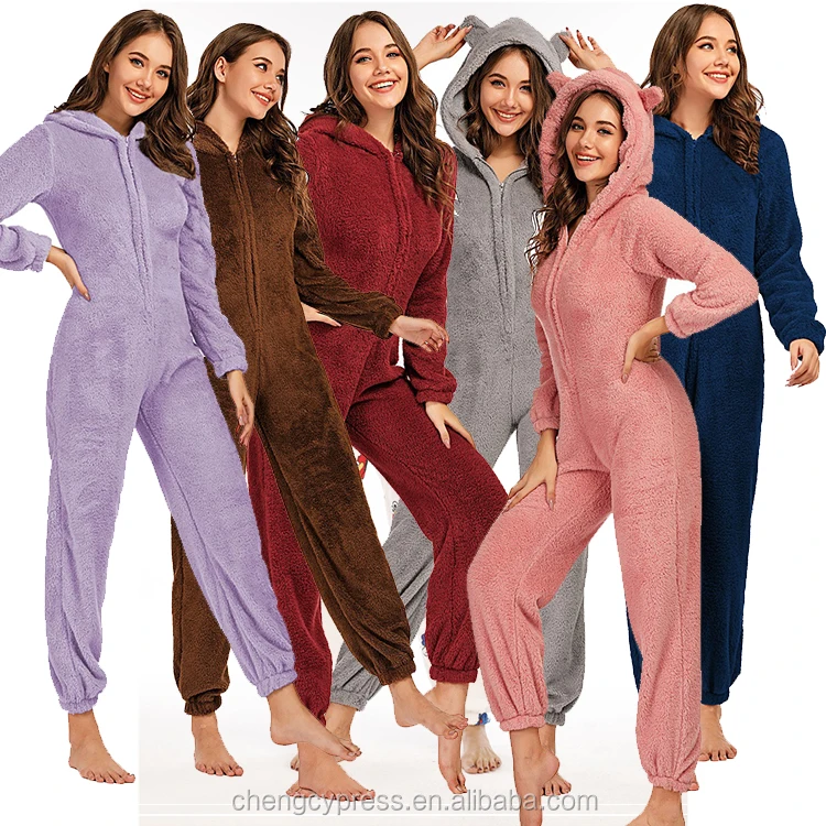 

Adult One Piece Pajama with butt Flap High Quality Cozy Jumpsuit Onesie Pajamas Holiday Sleeping Pajam Sleepwear