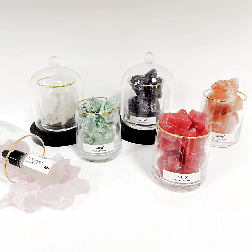 

Gift box glass dome essential oil luxury scented crystal diffuser