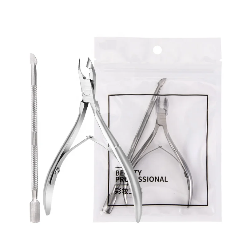 

Hot Fast Shipment Professional Manicure Set Stainless Steel Nail Cuticle Nipper with pusher