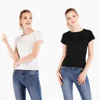 

Latest Design Cheap Wholesale Women's Plain Blank Basic Cotton T Shirt