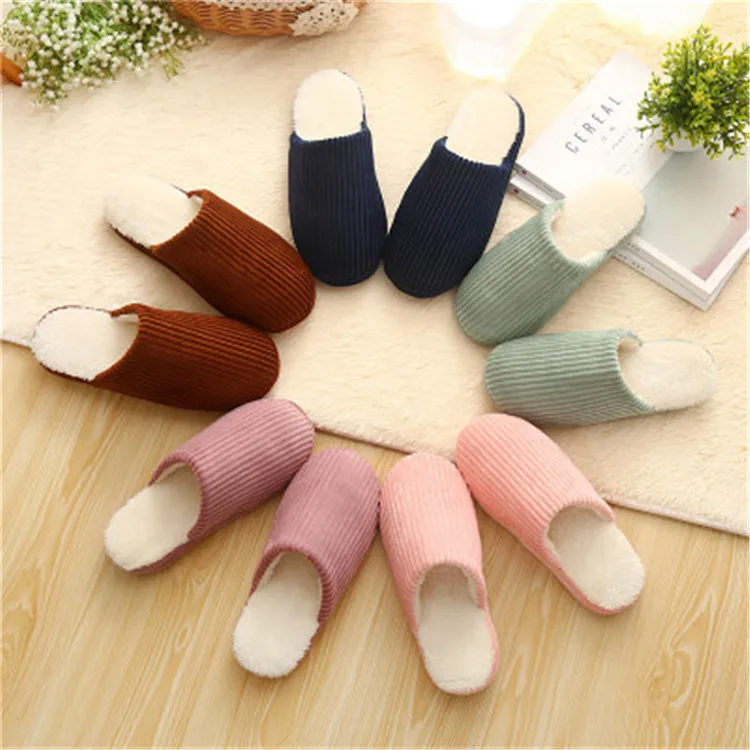 

China Wholesale High Quality Striped Soft Bottom Home Slippers For Women And Girls, Multicolor