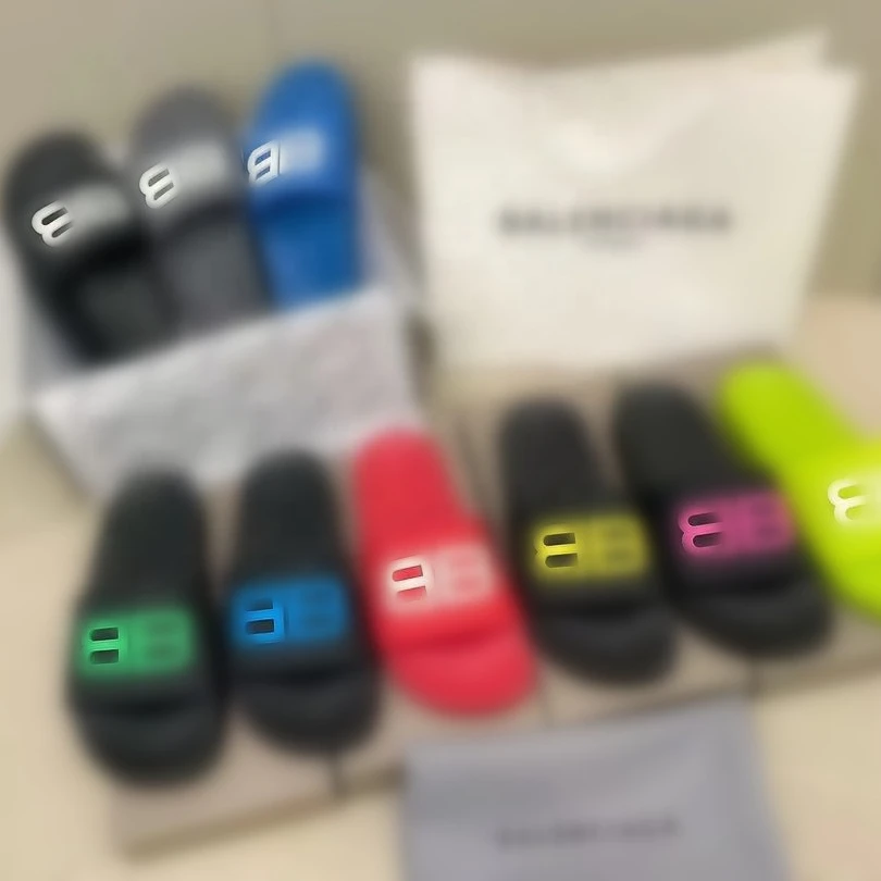 

2021 new arrival hot sell balencia Luminous fashion women balanciaga summer beach sandals outdoor slides women sandal slipper, 29 color