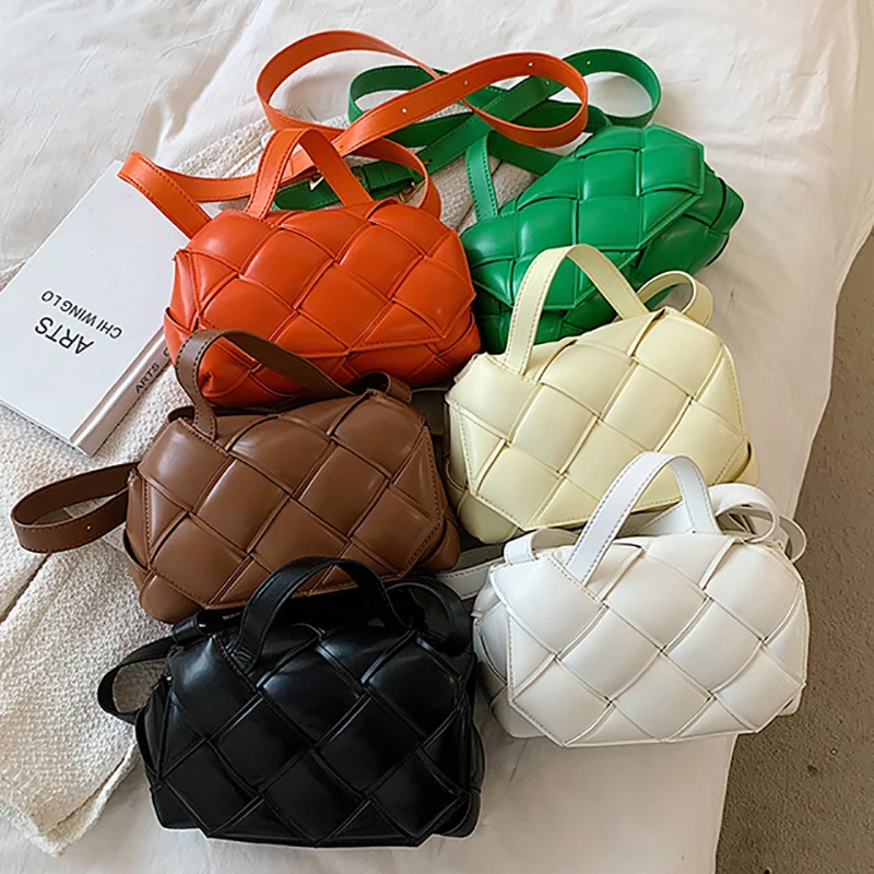 

Good Selling Woven Leather Designer Handbags Famous Brands Shoulder Bag Women 2021