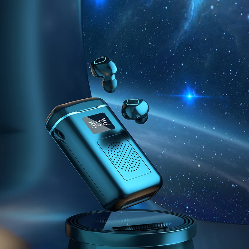 

2021 M6 Earbud Speaker Flashlight 4000mah Powerbank 4 In 1 woofer Stereo Wireless Ear Piece Earphone